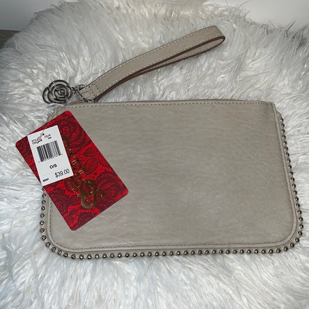 Taupe Wristlet
